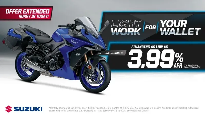 Read more about the article Suzuki – Light Work For Your Wallet – 3.99% APR for 36 Months