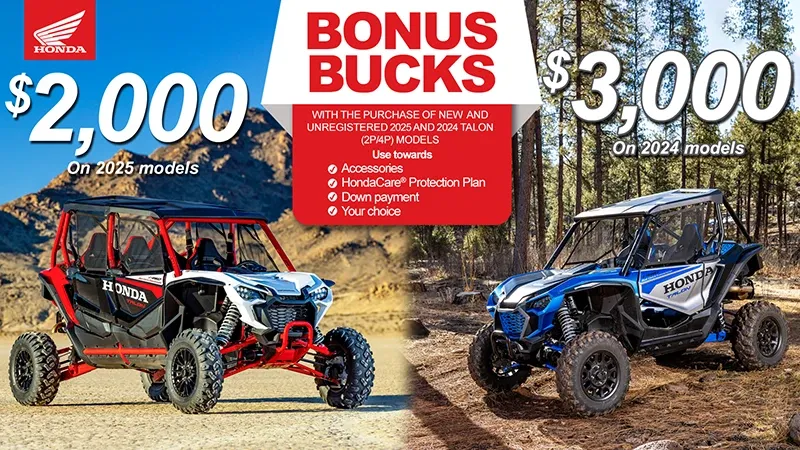 Honda – Up To $3000 Bonus Bucks