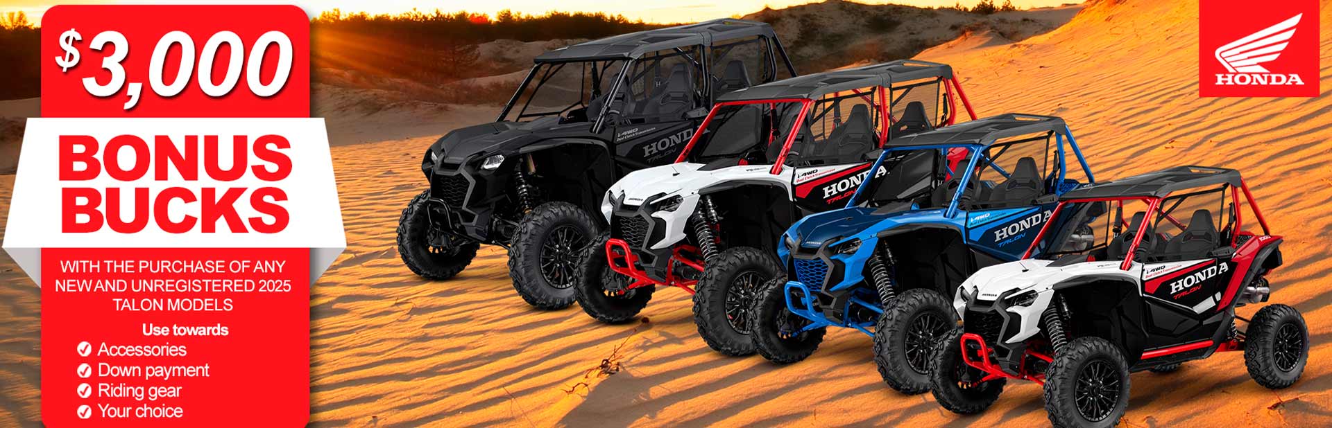 You are currently viewing $3,000 Bonus Bucks on Talon models